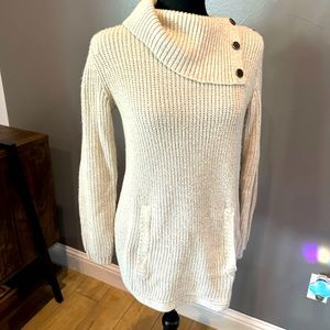 Style & Co Tan Button-Detail Sweater | XS